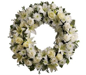 Sympathy Wreath, Funeral Wreath. Funeral Flowers